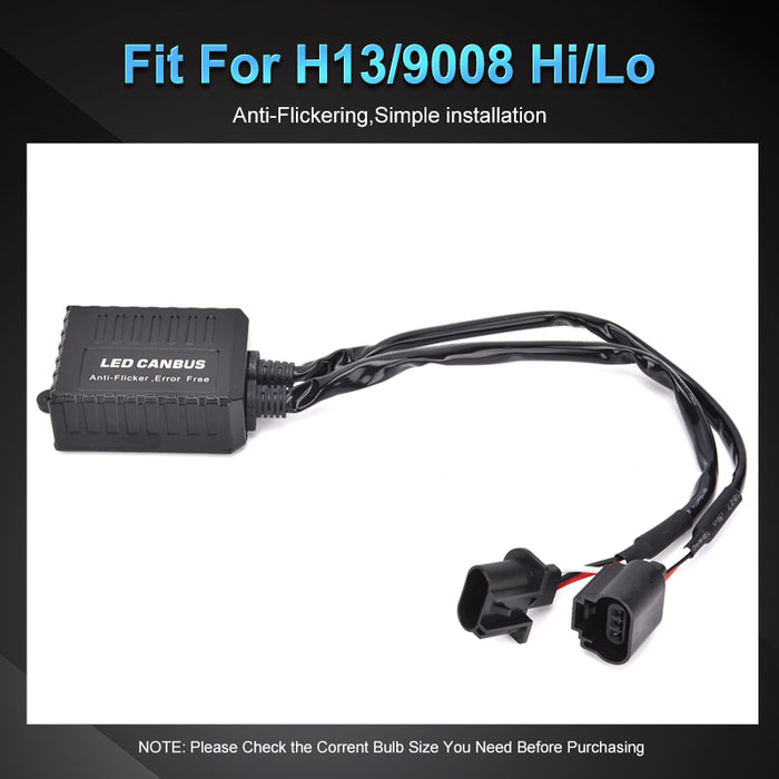 2x Super Canbus H1 H3 H4 H7 H8 H11 9005 9006 Adapter EMC Warning Car LED Decoder Canceller Headlight Fog Light DRL IC No Error
