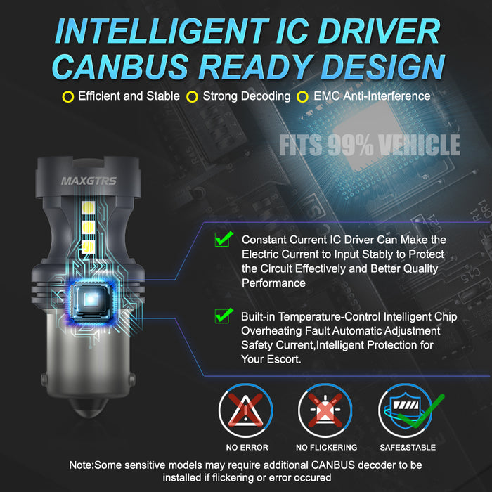 2x P21W BA15S 1156 7440 7443 LED Light Bulb T20 7506 BAY15D 1157 P21/5W LED Bulbs DRL Car Parking Position Reverse Lights