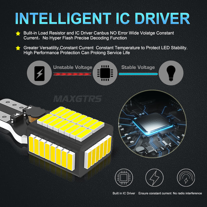 Lampadine LED T10 W16W 6000K - 4PCS, 15 SMD, Canbus Error Free, Per Retromarcia E Freno, 12V-24V - Foto 8