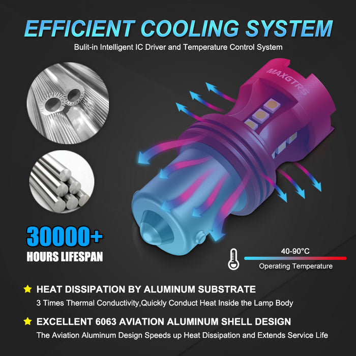 2x Strobe P21W BA15S 1156 7440 7443 LED Light Bulb T20 7506 BAY15D 1157 P21/5W LED Bulbs DRL Car Parking Brake Tail Lights