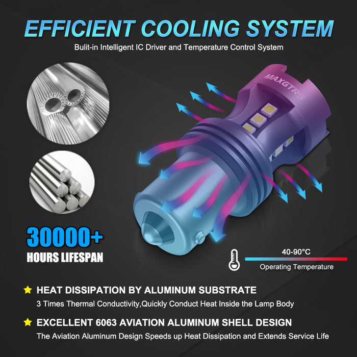 2x P21W BA15S 1156 7440 7443 LED Light Bulb T20 7506 BAY15D 1157 P21/5W LED Bulbs DRL Car Parking Position Reverse Lights