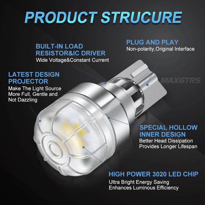 2× T15 W16W Led Canbus Error Free Led Reverse Light Bulb Reverse Lights Signal Lamp for Audi BMW Toyota Kia Ford Nissan