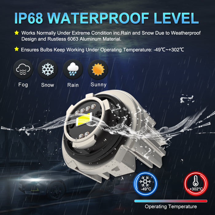 2x Car Led Fog Light Bulb for Toyota COROLLA CROWN YARIS AQUA Harrier NAOH PRIUS HONDA Civic 3000K 6000K Replace Original Lamp