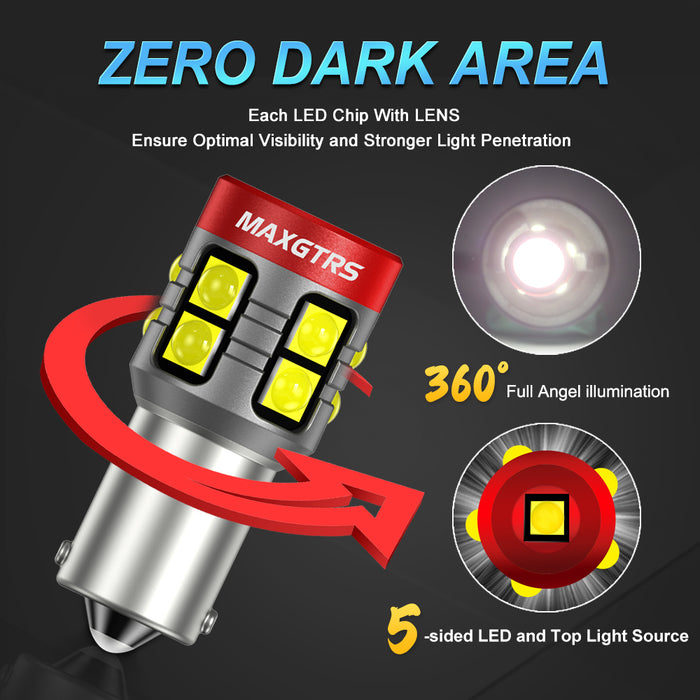 Super Bright BA9S LED BAX9S H6W T4W BAY9S H21W Bulb 11 SMD Car Reverse Lights Auto Parking License Plate Interior Map Dome Lamps