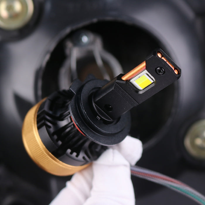 2× H7 APP Control Car Headlight Bulbs H4 Turbo Headlight H8 H9 H11 9005 HB3 9006 HB4 LED Car Lights Bluetooth APP Control Color