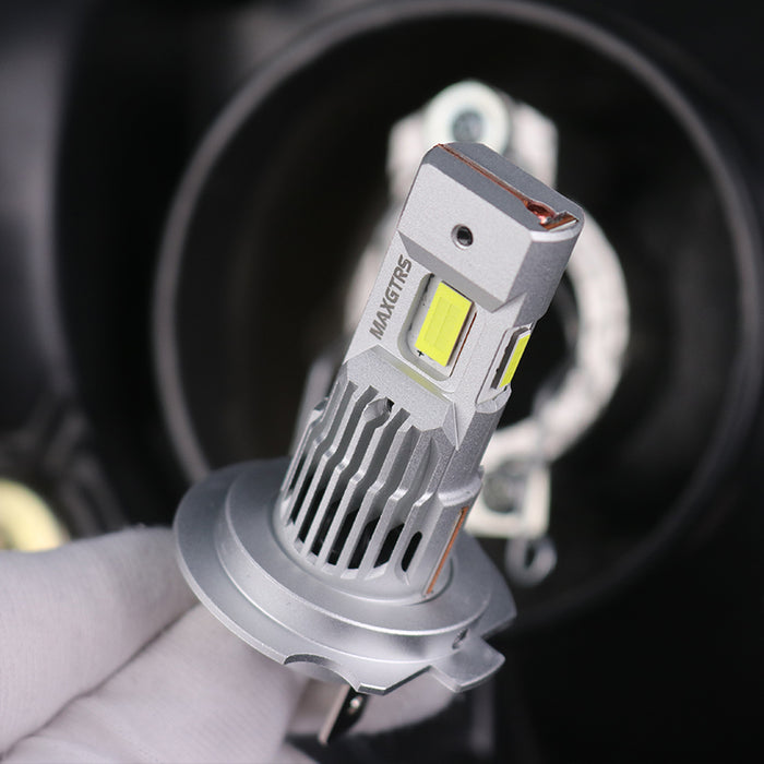 2× Turbo H7 LED Front Headlight Bulbs 28000LM CANBUS Mini Size H7 LED High Low Beam Vehicle Lighting 6500K White 12V