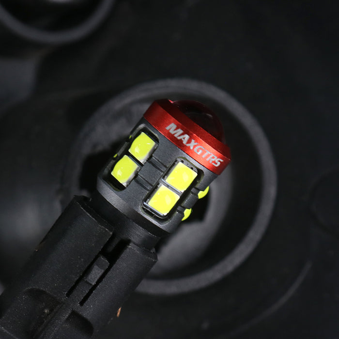 2xT10 LED W5W 5W Car Side Interior lights 12V Super Bright Bulb 3030 Chips 194 168 Auto White 6000K Parking Marker Dome Lamps（