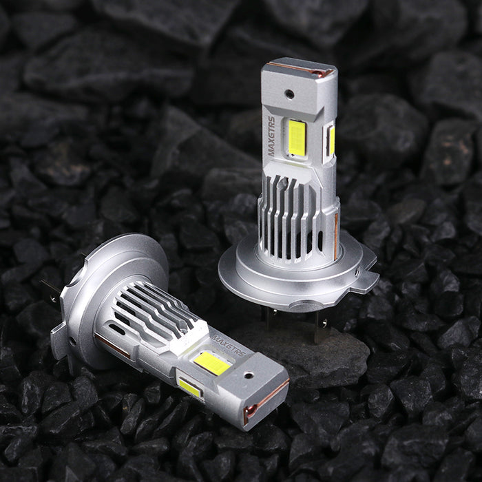 2× Turbo H7 LED Front Headlight Bulbs 28000LM CANBUS Mini Size H7 LED High Low Beam Vehicle Lighting 6500K White 12V
