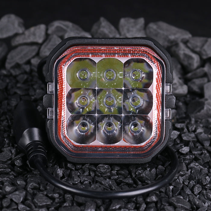 1× 3 Inch/4 Inch Super Amber Drl Led Work Light Bar for Car Jeep Wrangler 12v Led Spotlight Auxiliary lights For Lada Niva Offroad Truck SUV ATV