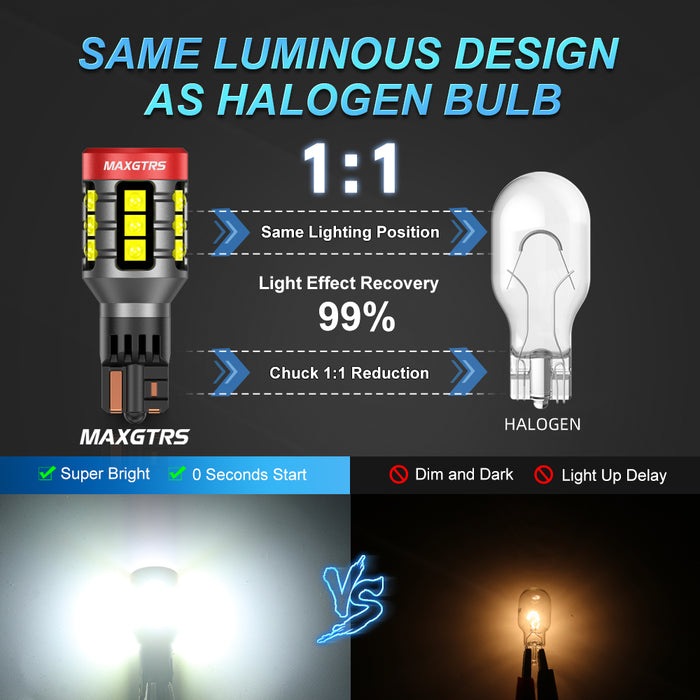 2×T15 W16W LED Bulb No Error White Yellow Super Bright 921 912 LED Canbus Tail Lamp Brake Lights Car Automotive Light