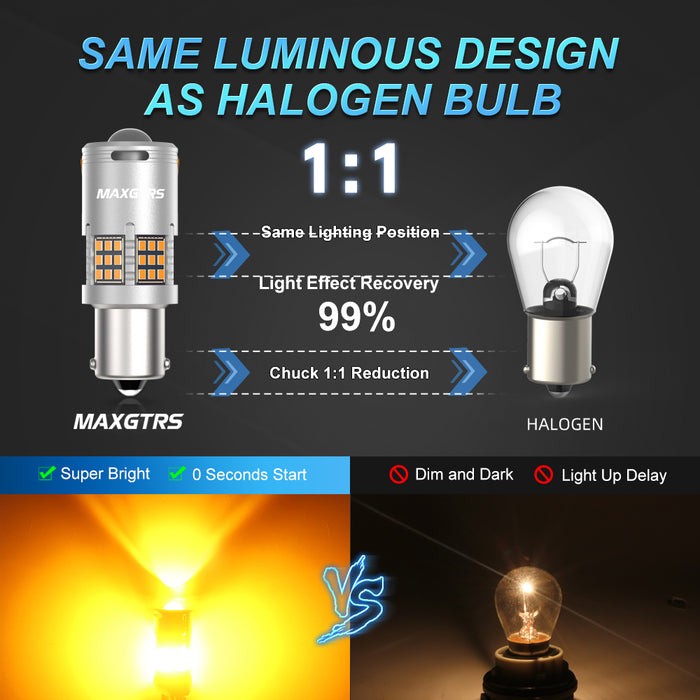 2× 1156 BA15S BAU15S PY21W T20 7440 W21W T25 3157 3156 LED Bulbs CANBUS No Error Turn Signal Hyper Flash Light with Fan