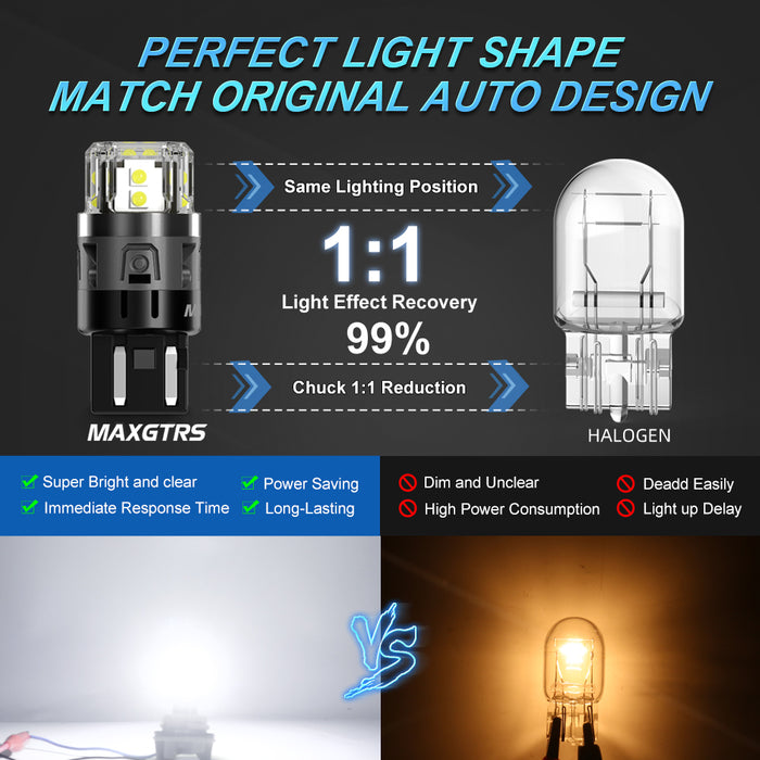 2x S25 P21W BA15S LED Canbus 1156 7440 W21W LED Bulbs T20 Car Tail Lights White Yellow Brake Lights Turn Signal Reverse Lamp DRL