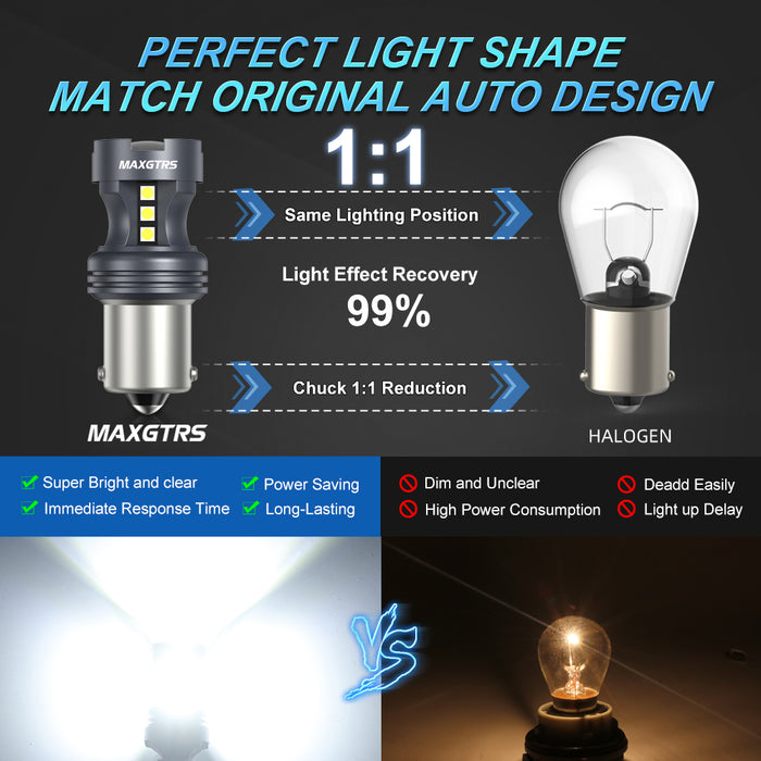 2x P21W BA15S 1156 7440 7443 LED Light Bulb T20 7506 BAY15D 1157 P21/5W LED Bulbs DRL Car Parking Position Reverse Lights