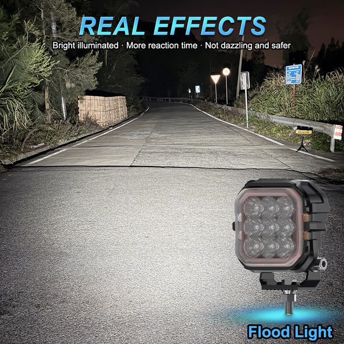 1× 3 Inch/4 Inch Super Amber Drl Led Work Light Bar for Car Jeep Wrangler 12v Led Spotlight Auxiliary lights For Lada Niva Offroad Truck SUV ATV