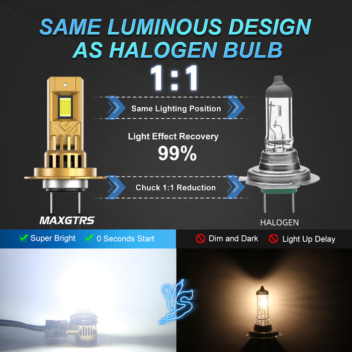 2X 30000LM H7 H11 H8 H9 LED Headlight Bulbs 6500K White Gold 9006 HB4 9012 LED Front High Low Beam 9005/HB3 With Cooling Fan