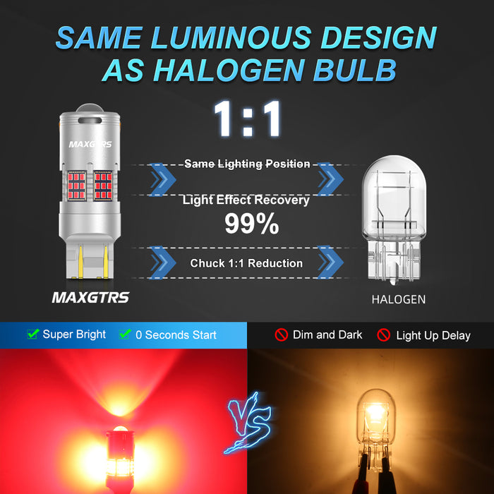 2× 1157 BAY15D P21/5W 7443 W21/5W T25 3157 P27/7W LED Bulbs CANBUS No Error Backup Brake Light Lamp Hyper Flash