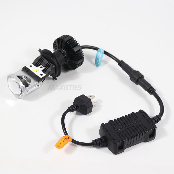 H4/9003/HB2 Mini Projector Lens LED Lamp High/Low Beam Car Headlight Bulbs RHD LHD Canbus Light Bulb Headlamp Conversion Kit