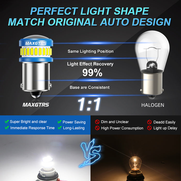 2 X Warm White 6V DC 1156 BA15S P21W Motorcycle LED Indicator Light Bulb 6 Volt - Foto 3