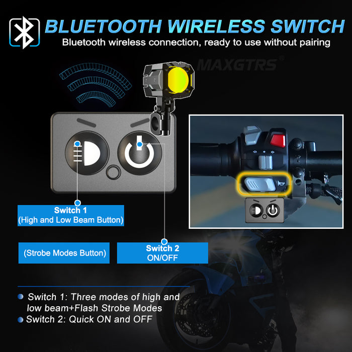 For Sample Motorcycle Bi LED Projector Lens HD Fog Driving Lamp