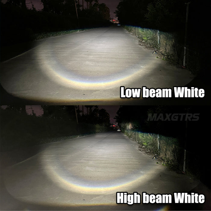 2× H4 LED Mini Projector Lens Automobles LED Bulbs Conversion Kit Hi/Lo Beam Headlight 110W/Pair