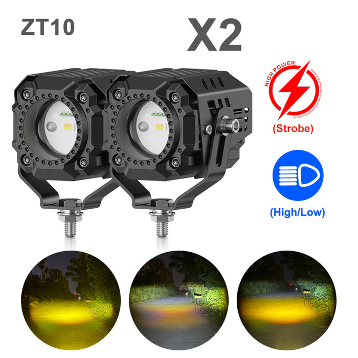 Motorcycle Scooter Headlight LED Fog Light Lamps Auxiliary Spotlight 12V 24V for Honda Yamaha Suzuki Hero Italika Jawa BMW