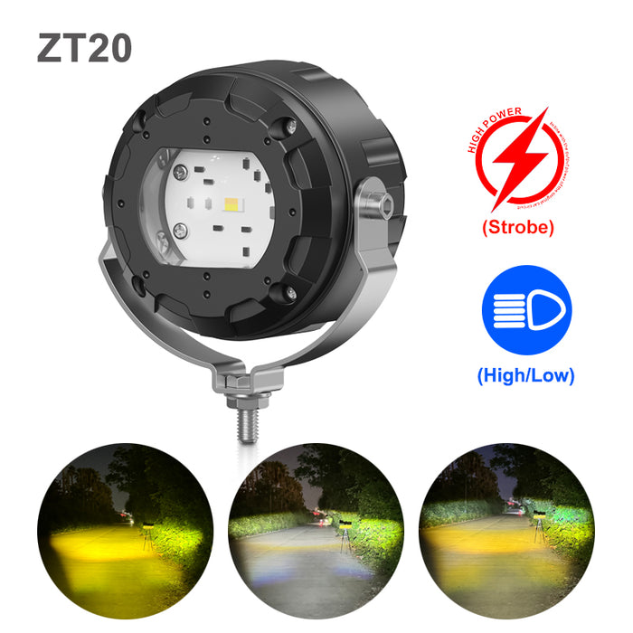 Motorcycle Scooter Headlight LED Fog Light Lamps Auxiliary Spotlight 12V 24V for Honda Yamaha Suzuki Hero Italika Jawa BMW