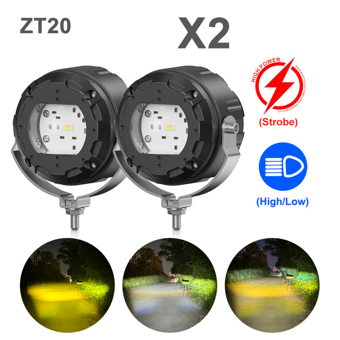 Motorcycle Scooter Headlight LED Fog Light Lamps Auxiliary Spotlight 12V 24V for Honda Yamaha Suzuki Hero Italika Jawa BMW