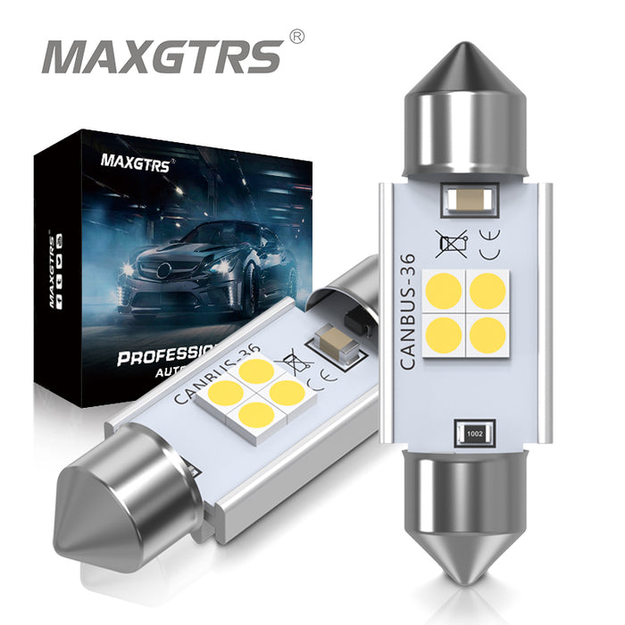 KATUR Festoon C5W LED Light Bulbs, 6000 K, White Light for 6418 6461 6486X 6411 6418 6451 License Plate Light for Indoor, White, Pack of 10 KATUR Festoon C5W LED Light Bulbs, 6000 K, White Light for 6418 6461 6486X 6411 6418 6451 License Plate Light for Indoor, White, Pack of 10