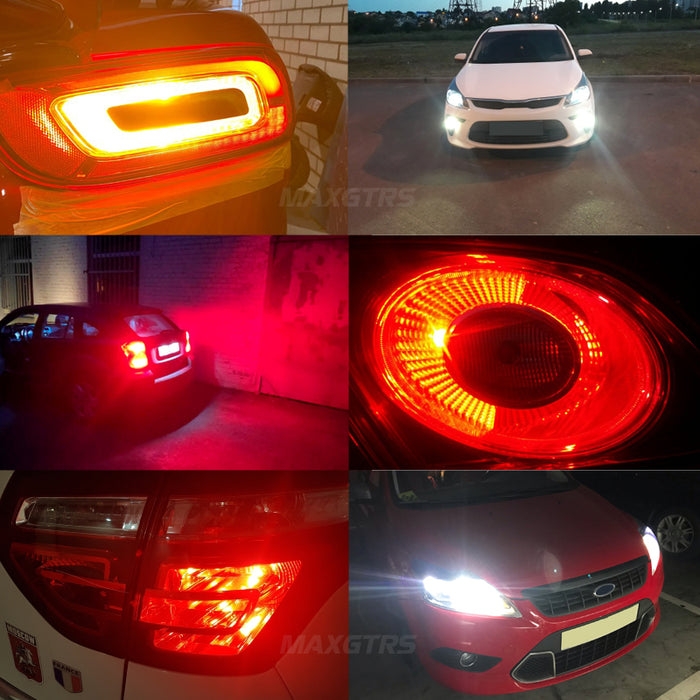 2× T20 W21/5W 1157 BAY15D P21/5W 7443 7444 2000Lm LED DRL Car Brake Bulb Auto Parking Position Brake Tail Lamps Lights