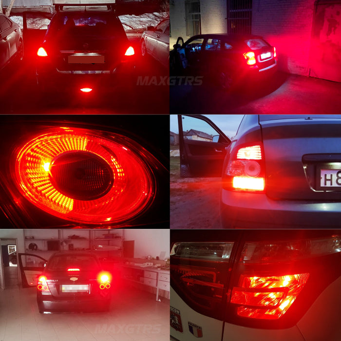 2x Strobe Flash 1157 BAY15D 7443 W21/5W P21/5W 1157 3157 BA15S LED Chip Car LED Bulb Tail Lamp Reverse Red Brake Light 12V 24V