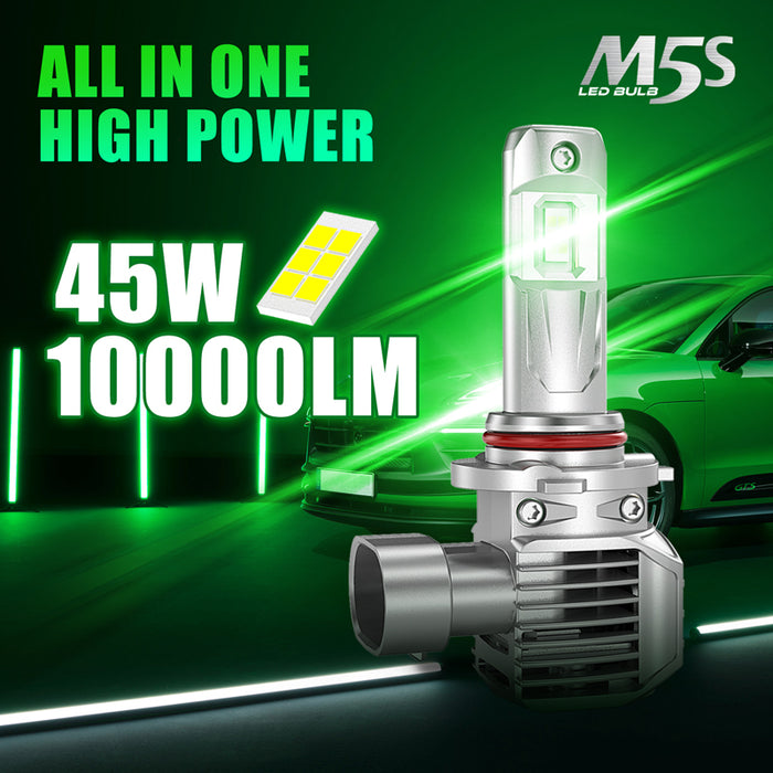 2× H4 H7 H8/H11 9005/HB3 9006/HB4 M5S LED Bulb Car Headlight Turbo Headlamp Auto Lamp for Mercedes