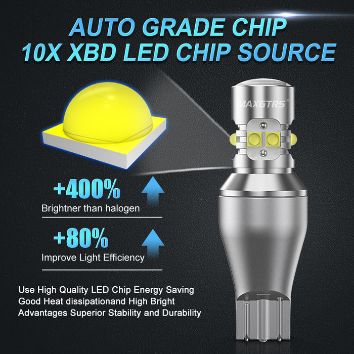 2× T15 W16W 921 912 LED Bulbs Cree Chip Canbus Error Free Backup Light Car Reverse Xenon Lamp